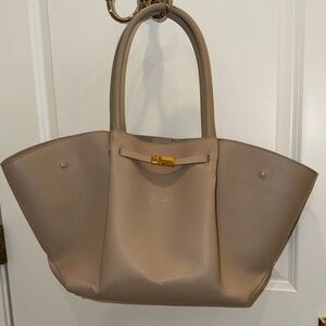 DeMellier The New York Beige Leather Shoulder Bag